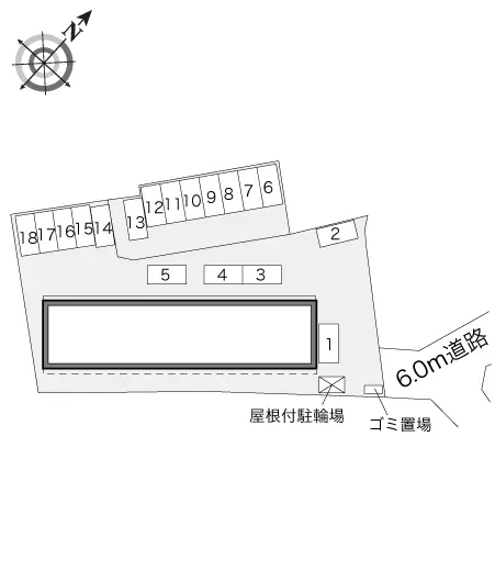 ★手数料０円★会津若松市町北町上荒久田　月極駐車場（LP）